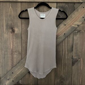 Rudy Jude Ribbed Sleeveless Top Taupe Size Large